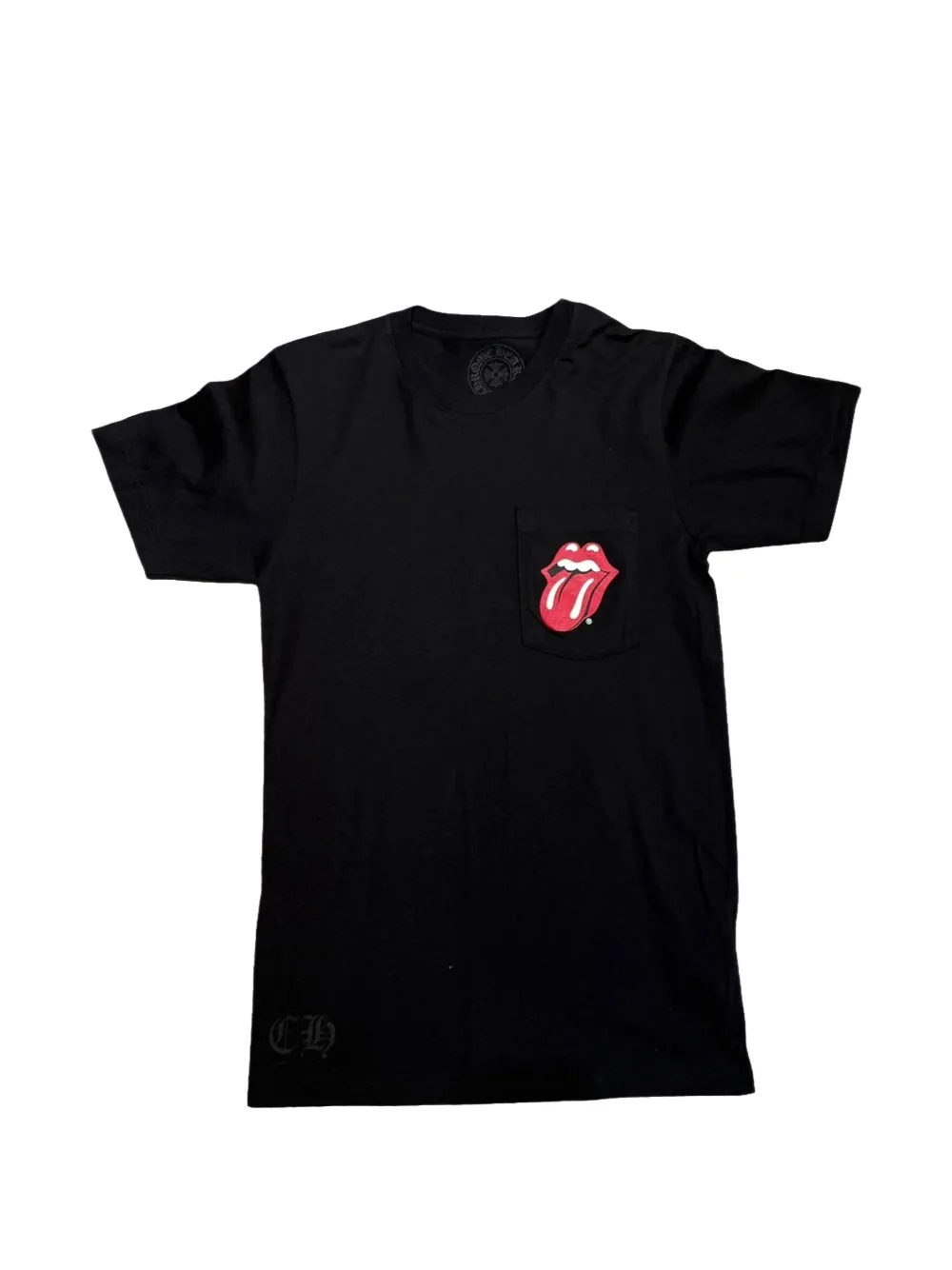 Chrome Hearts Rolling Stones Horseshoe T-shirt Zwart