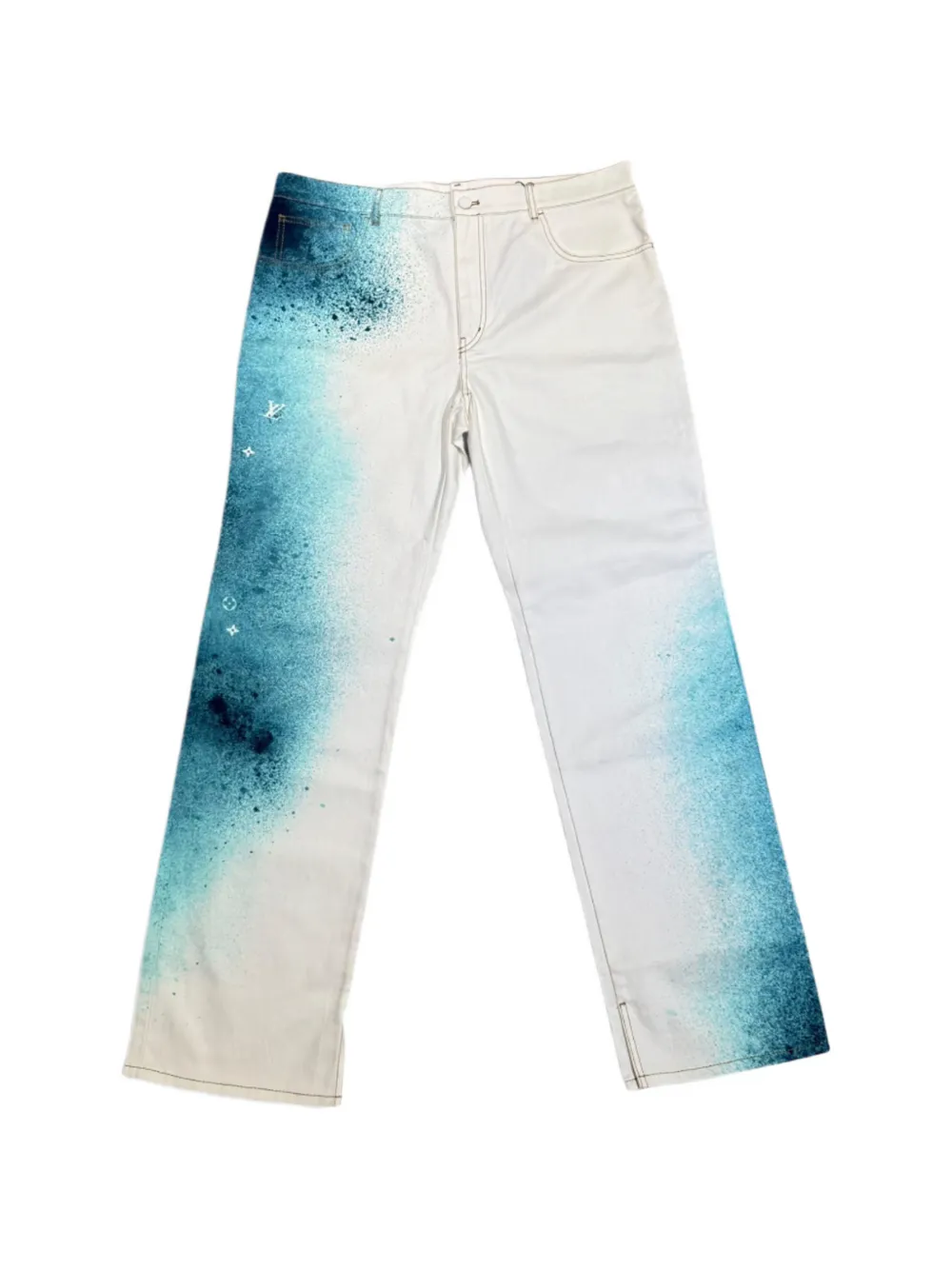 Louis Vuitton Pre-Owned spray-gradient jeans - Bianco