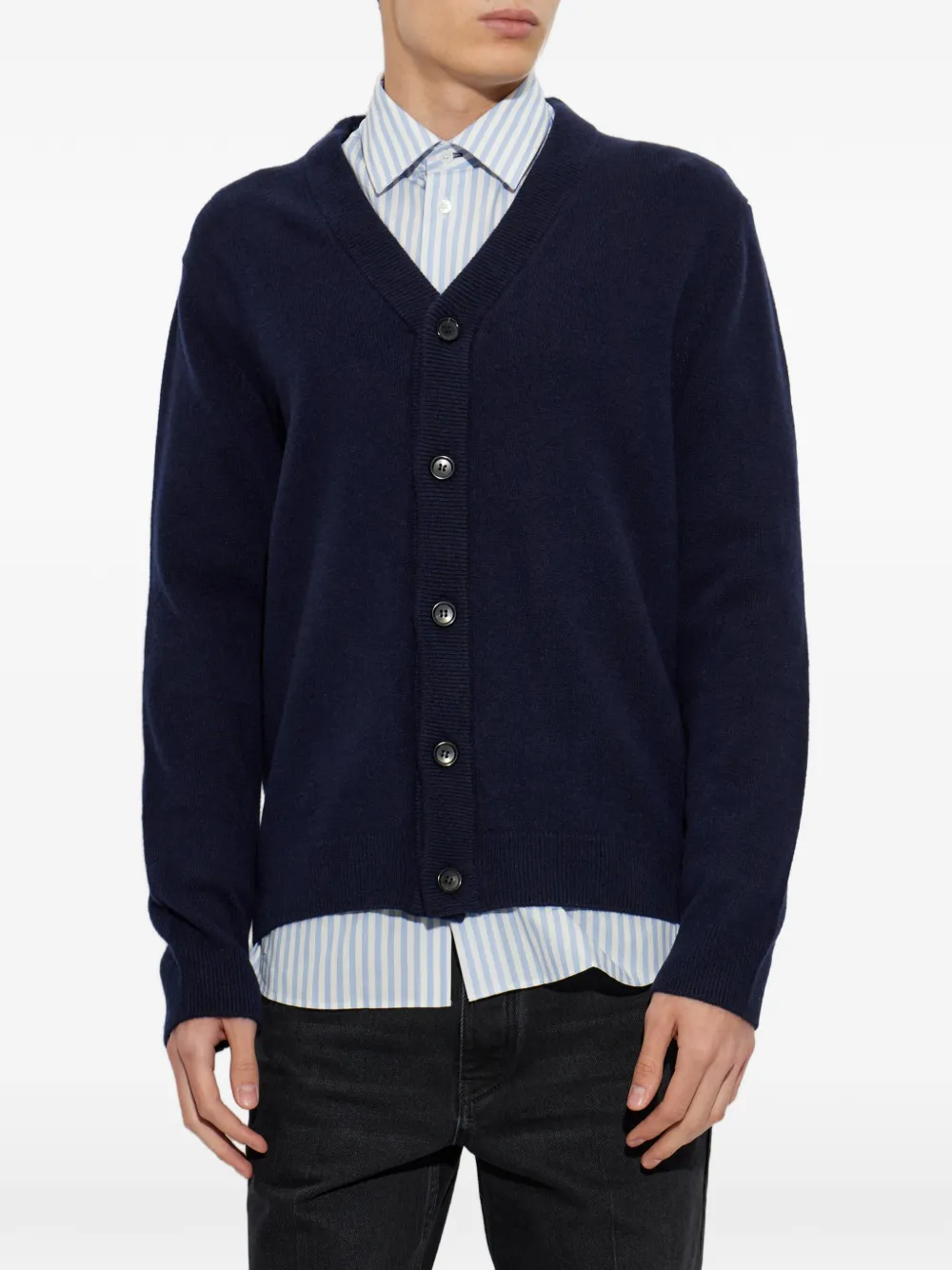 PS Paul Smith Vest van merino wol Blauw