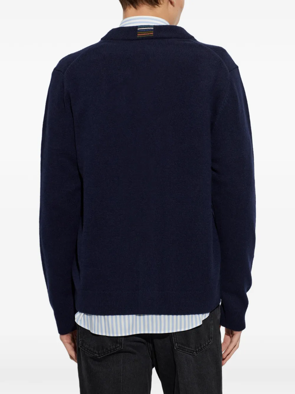 PS Paul Smith Vest van merino wol Blauw