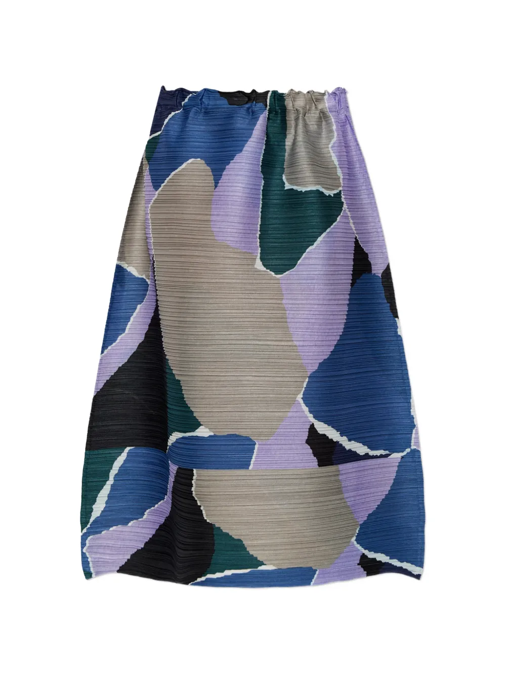Pleats Please Issey Miyake Surprise! midi-plooirok met abstracte print Paars
