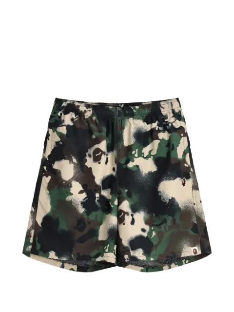 A BATHING APE® Map Camo swim shorts