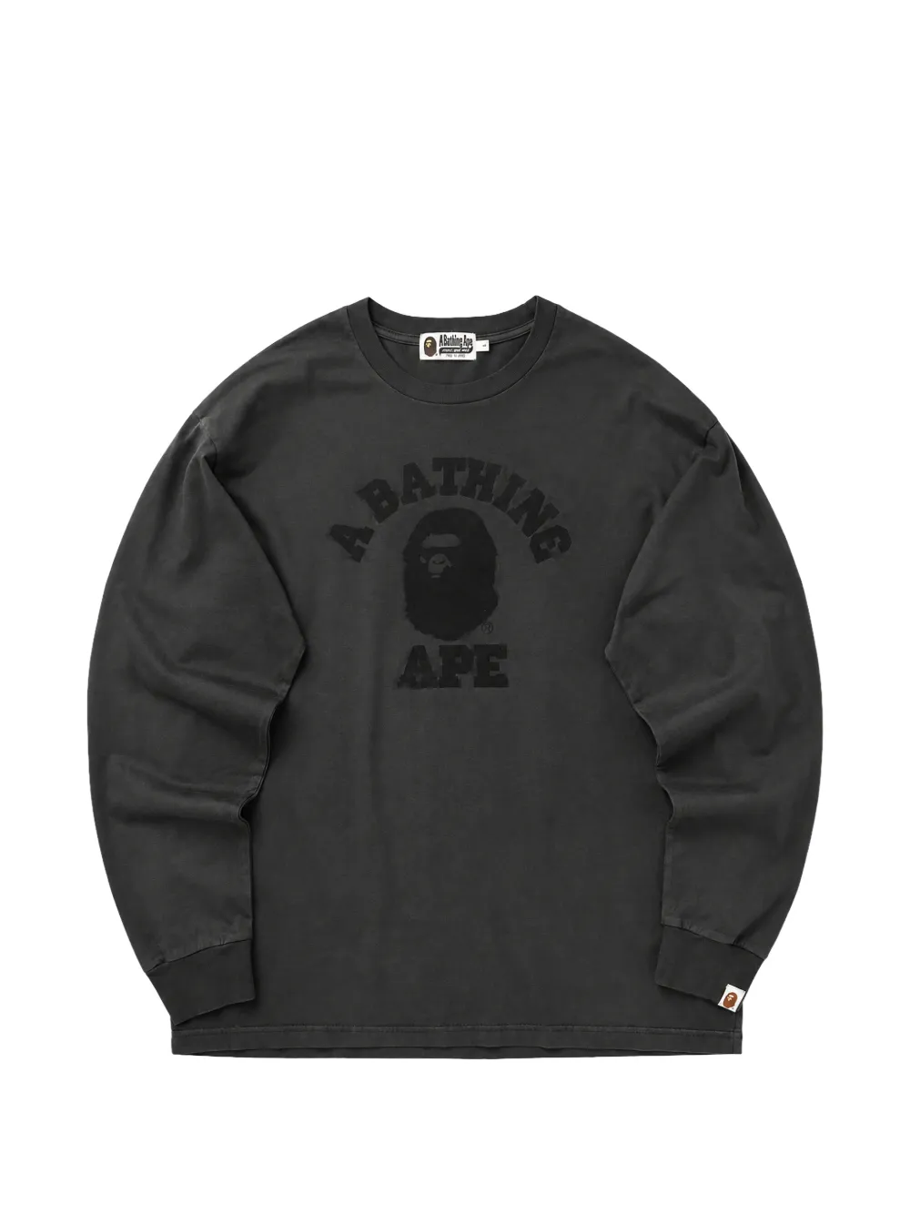 A BATHING APE Garment Dye College sweater Grijs