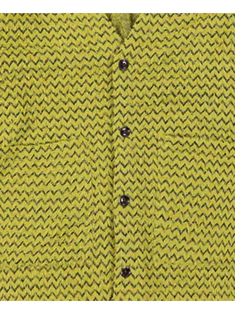 Pleasures V-neck zigzag-pattern cardigan Groen