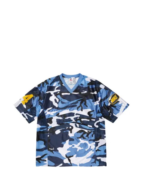 Supreme x Nike camouflage-print V-neck T-shirt
