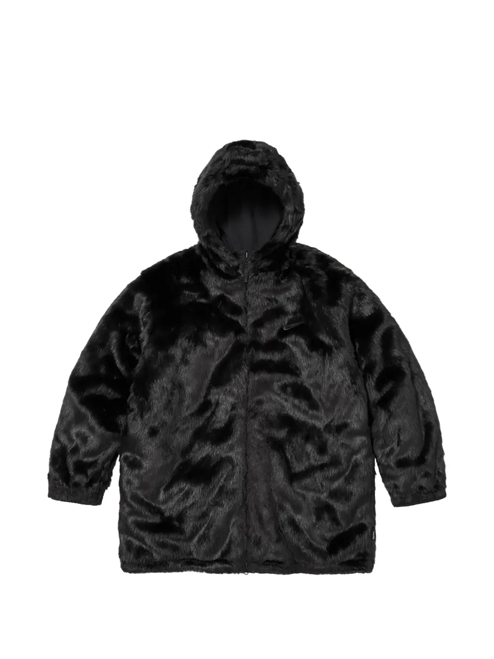 Supreme Nike omkeerbare parka van imitatiebont Zwart