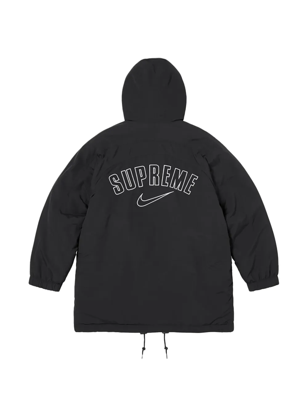 Supreme Nike omkeerbare parka van imitatiebont Zwart