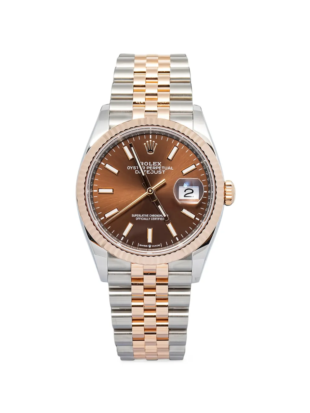 Rolex Datejust 36mm watch - Braun