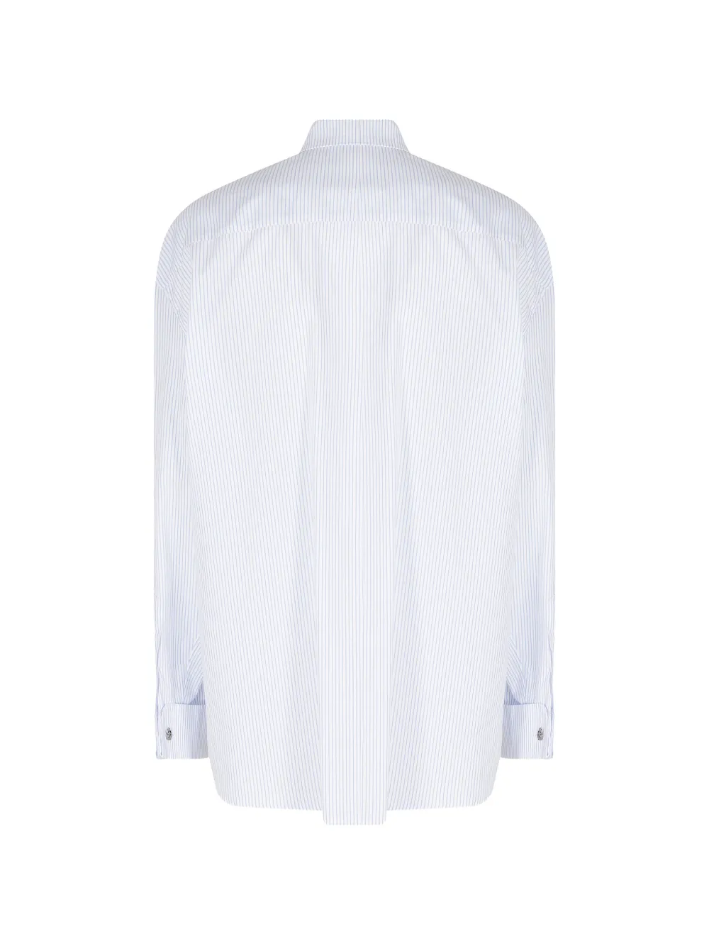 DONDUP Blouse met logo-patch en verticale strepen Wit