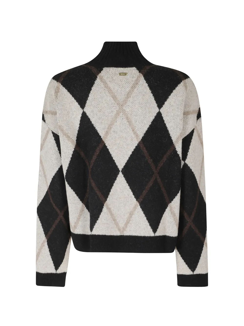 Barbour Marlow argyle woolsweater Zwart