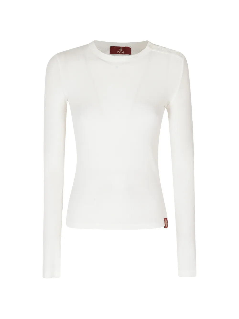 DONDUP button-shoulder ribbed T-shirt - Weiß