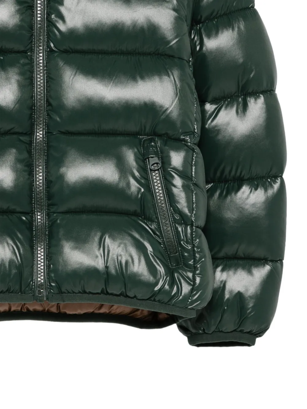 Save The Duck Kids quilted hooded jacket Groen