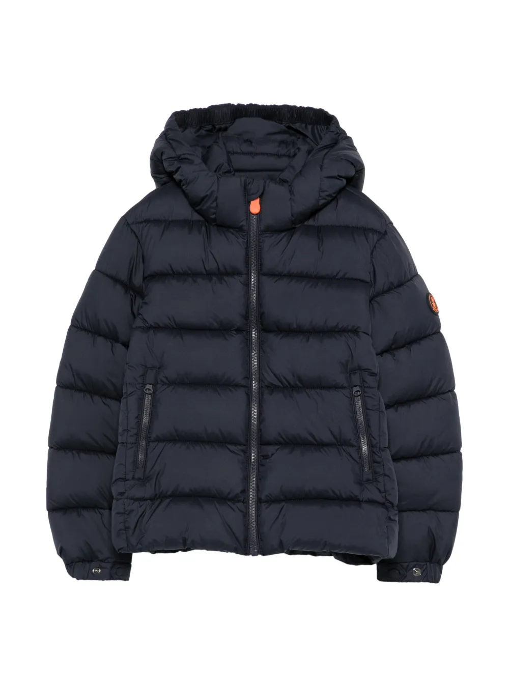 Save The Duck Kids quilted hooded jacket Blauw