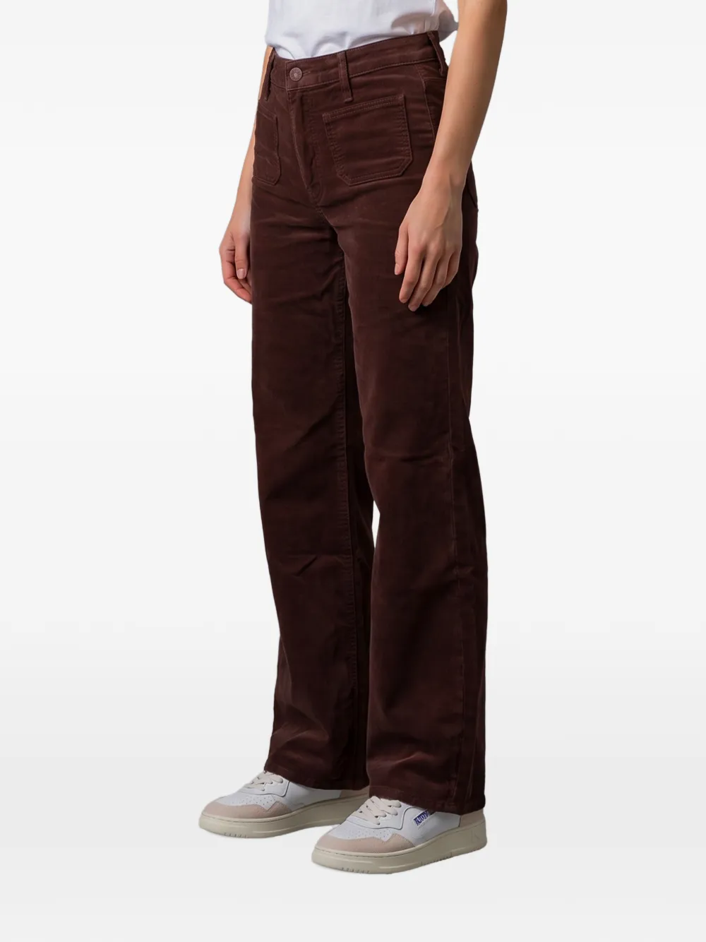 MOTHER The Patch Pocket Undercover Sneak ribfluwelen jeans Bruin