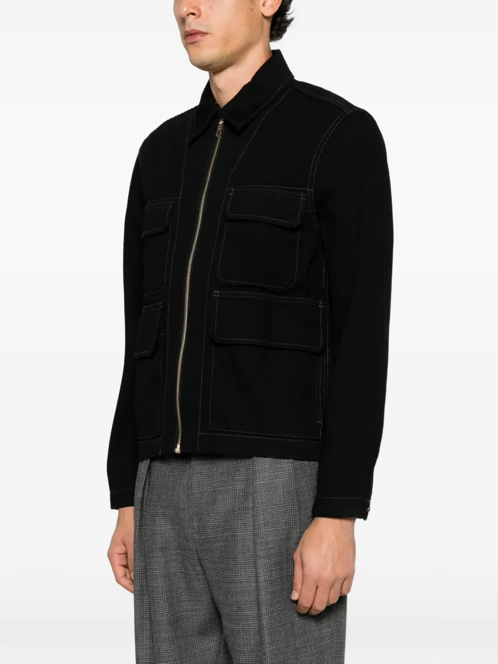 Paul Smith four-pocket denim jacket Zwart