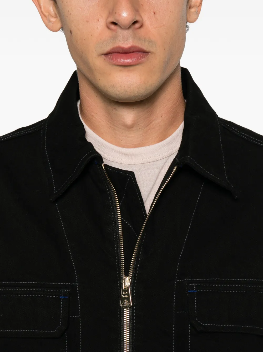 Paul Smith four-pocket denim jacket Zwart