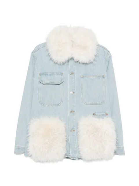 Ava Adore faux-fur trim denim jacket