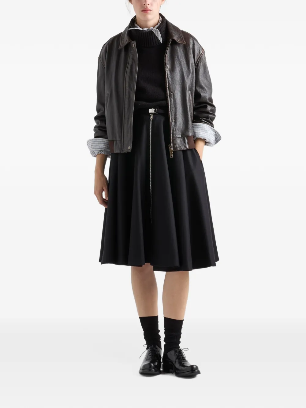 Prada Re-Wool rok Zwart