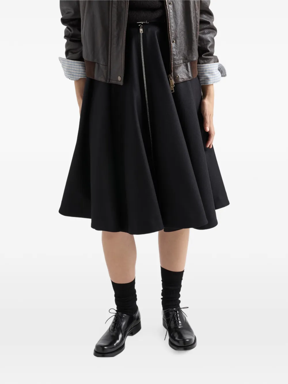 Prada Re-Wool rok Zwart