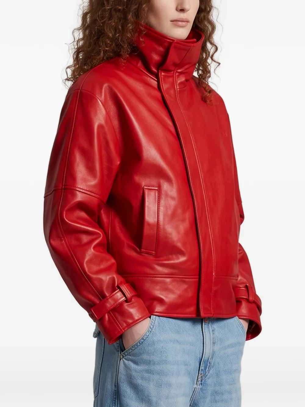 Balenciaga Rond bomberjack Rood
