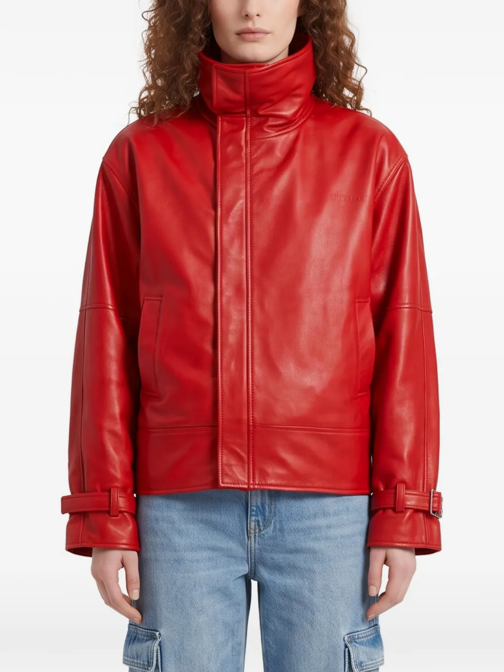 Balenciaga round bomber in red - Rouge