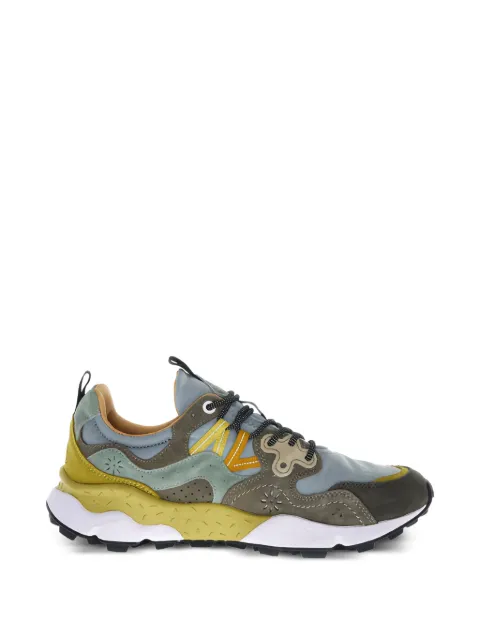 FLOWER MOUNTAIN Yamano 3 panelled suede sneakers