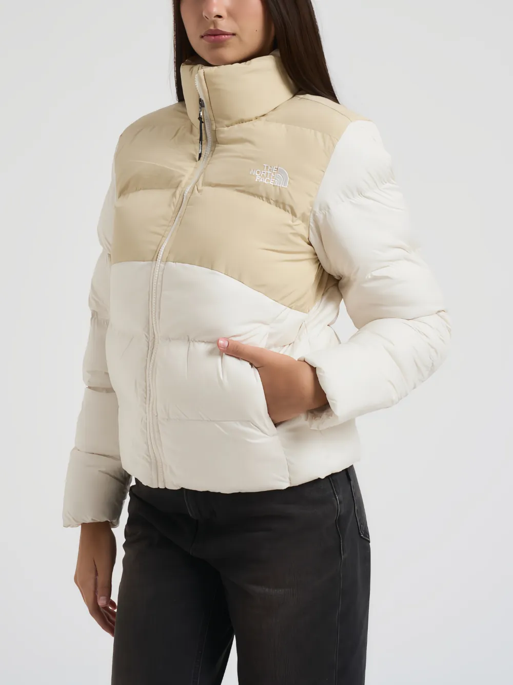 The North Face Saikuru two-tone padded jacket Beige