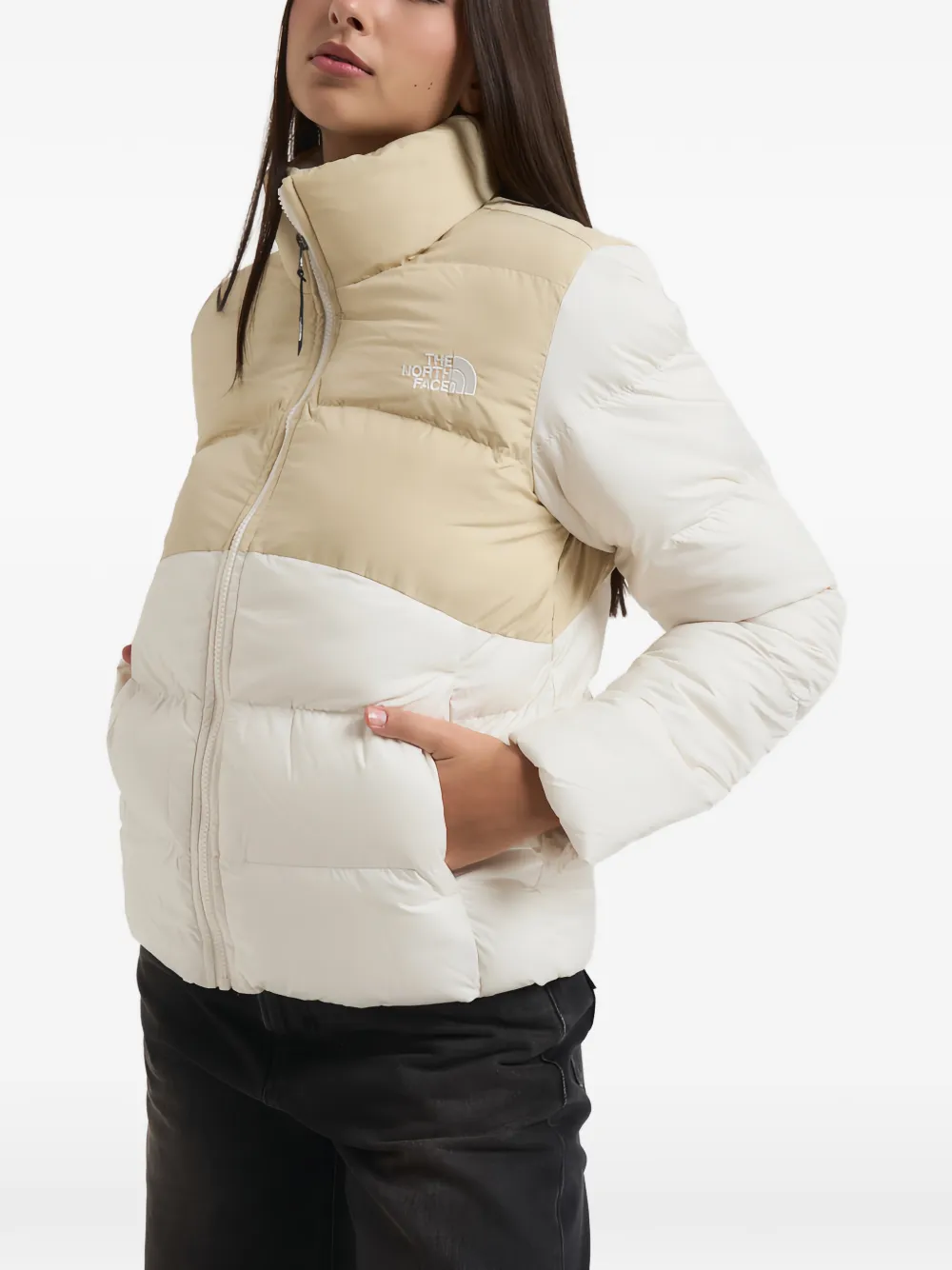 The North Face Saikuru two-tone padded jacket Beige