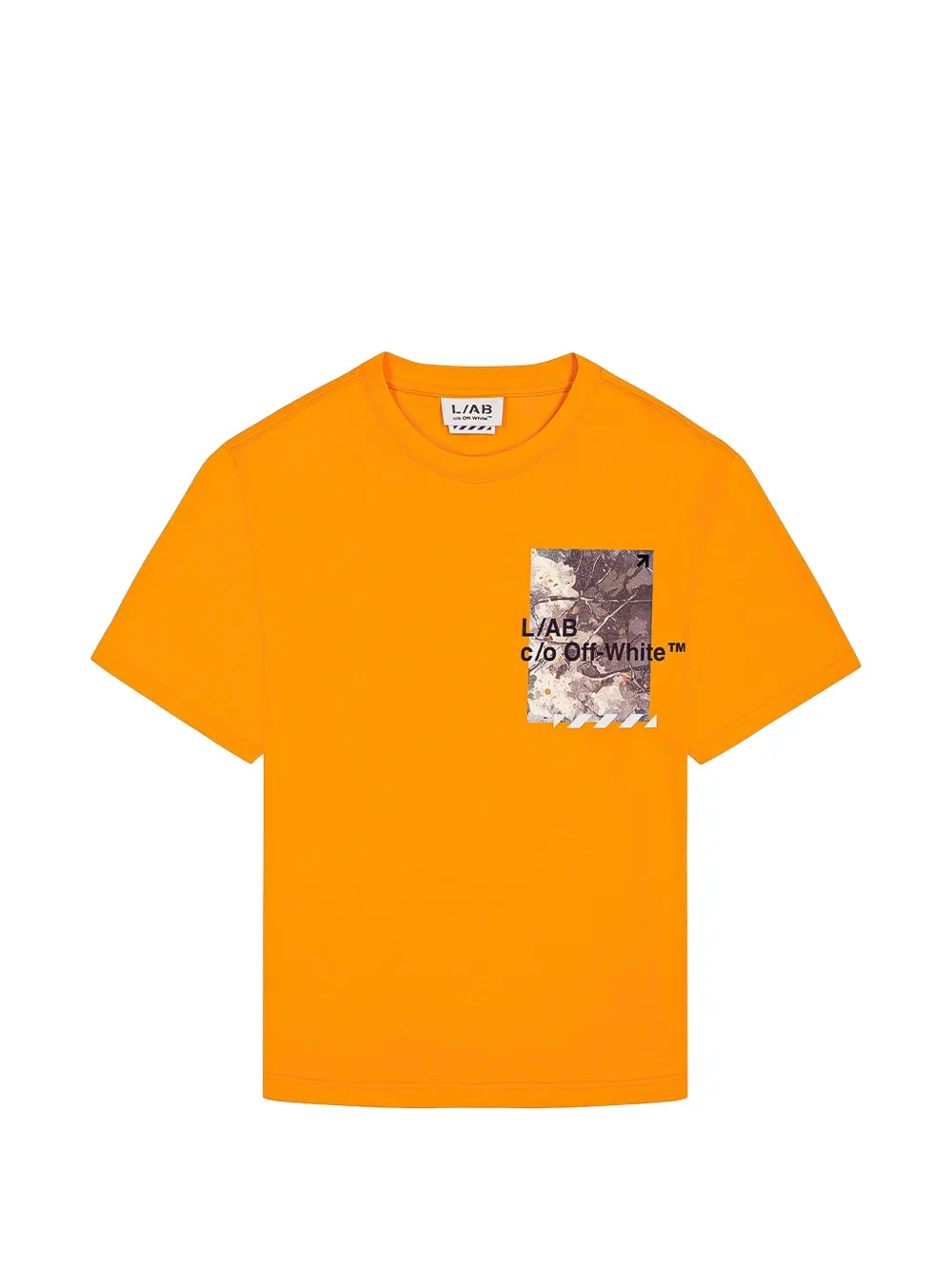 L/ab c/o Off-White graphic-print T-shirt - Orange