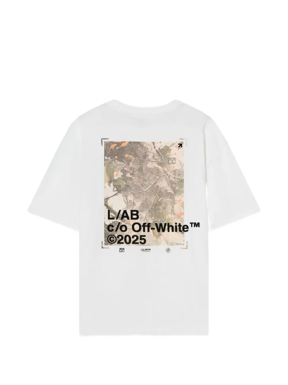 L ab c o Off-White T-shirt met grafische print Wit