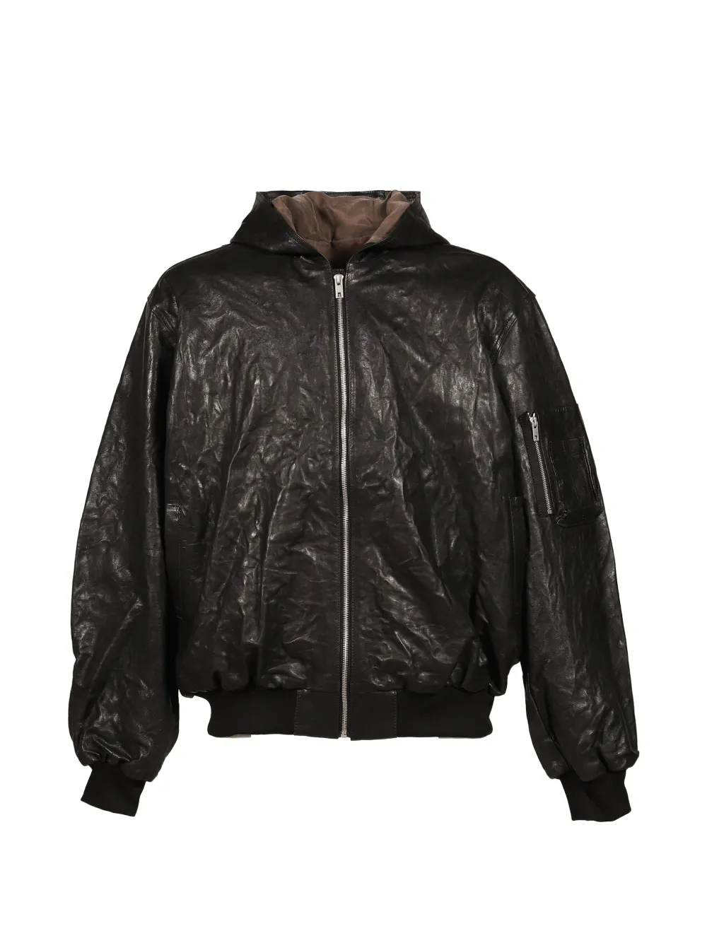 ALEXANDER DIGENOVA hooded leather bomber jacket