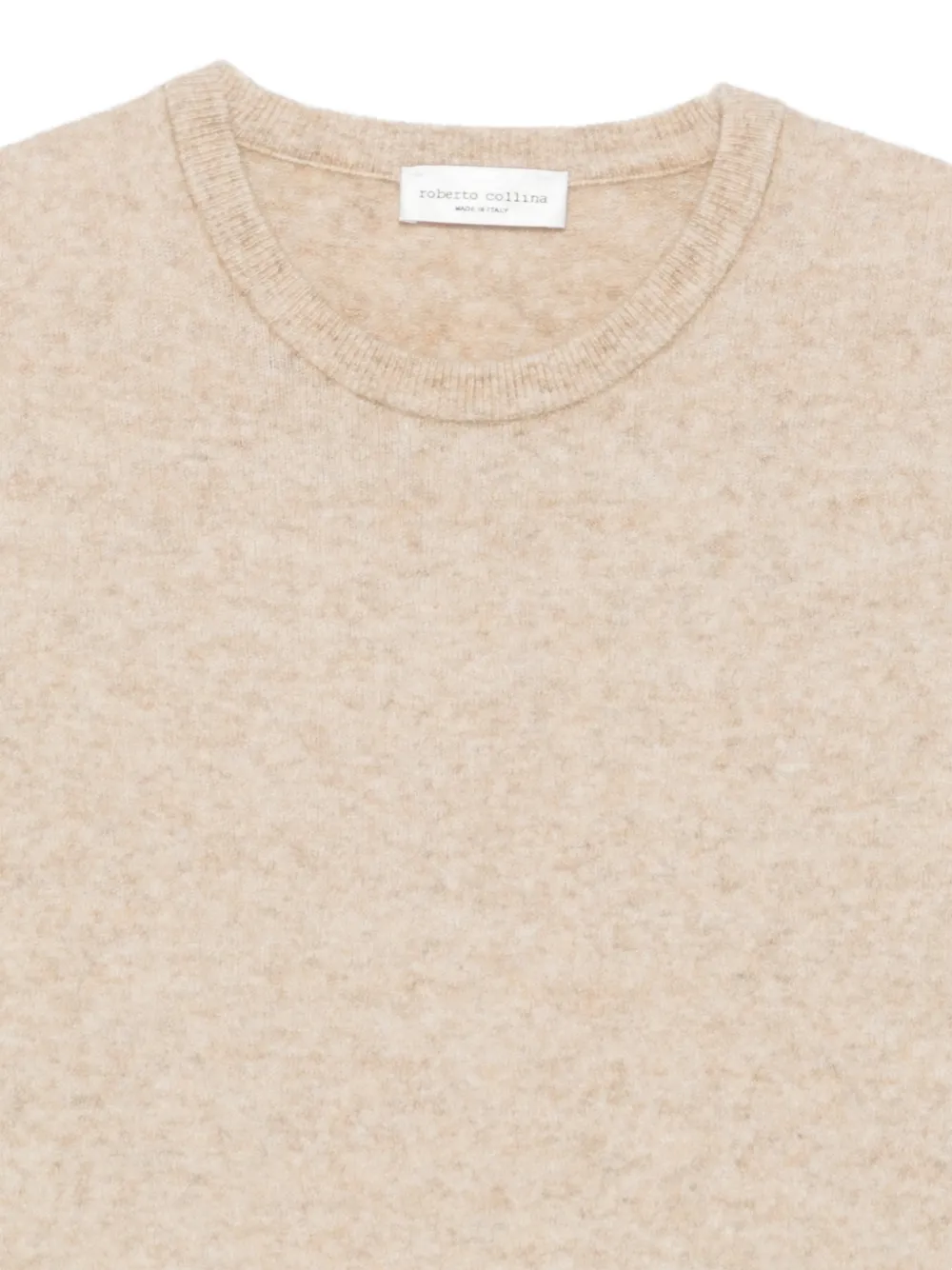 Roberto Collina crew-neck long-sleeve sweater Beige