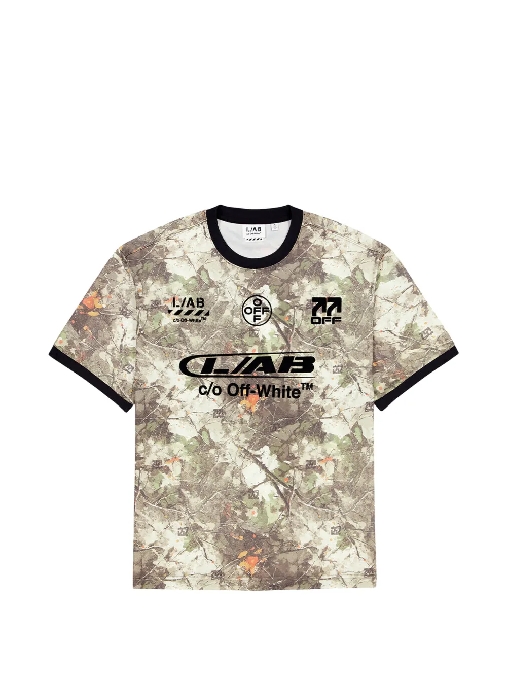 L/ab c/o Off-White camouflage-print T-shirt - Grün