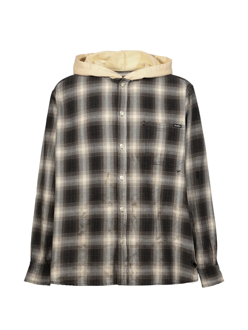Kamiya Og-check Sun-faded Hoodie In Multi
