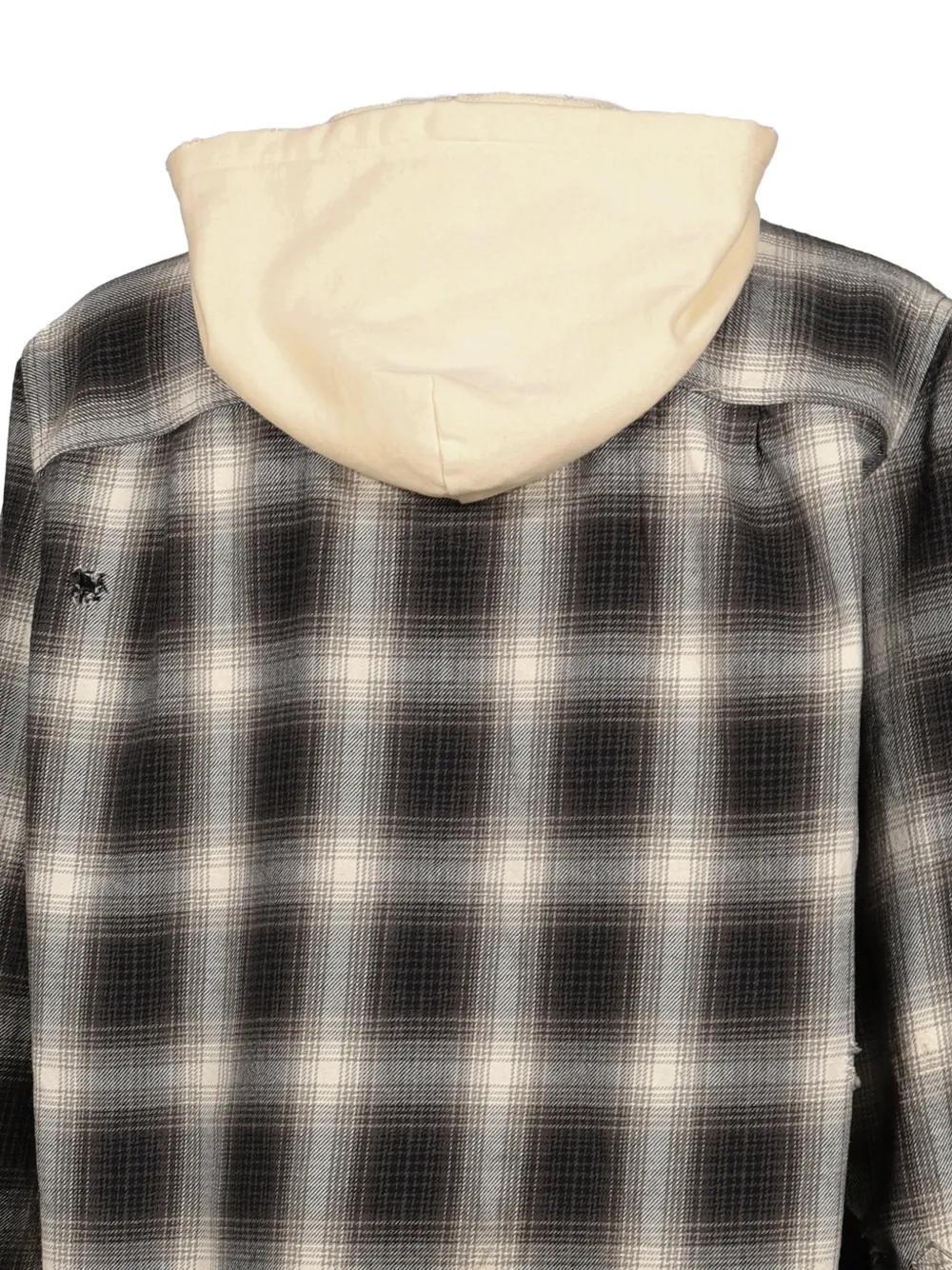 KAMIYA OG-Check hoodie met vervaagd effect Zwart