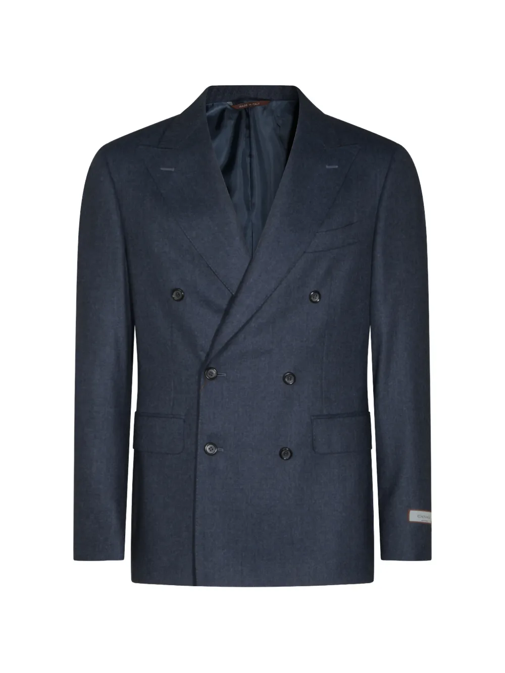 Canali double-breasted wool suit Blauw