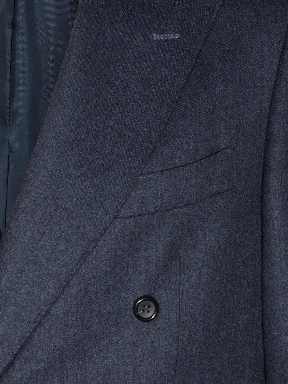 Canali double-breasted wool suit Blauw