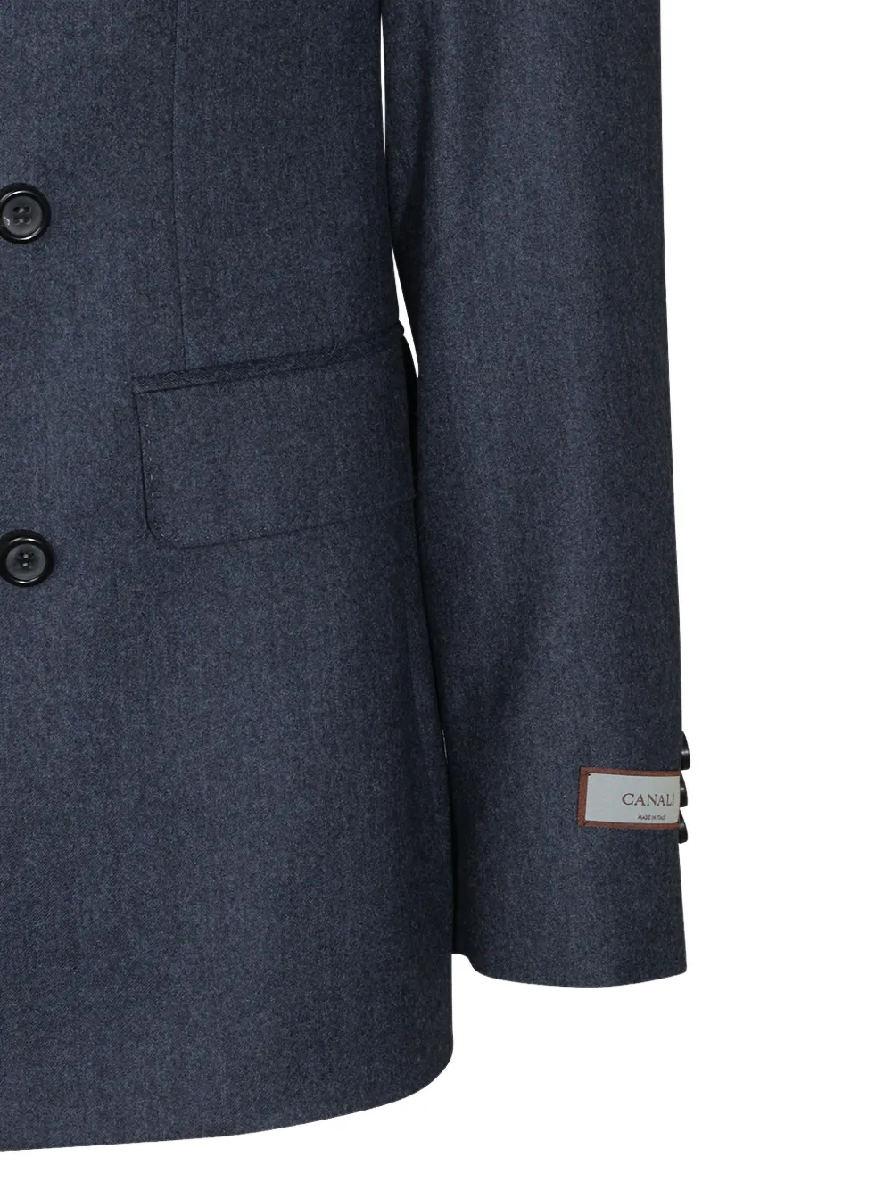 Canali double-breasted wool suit Blauw