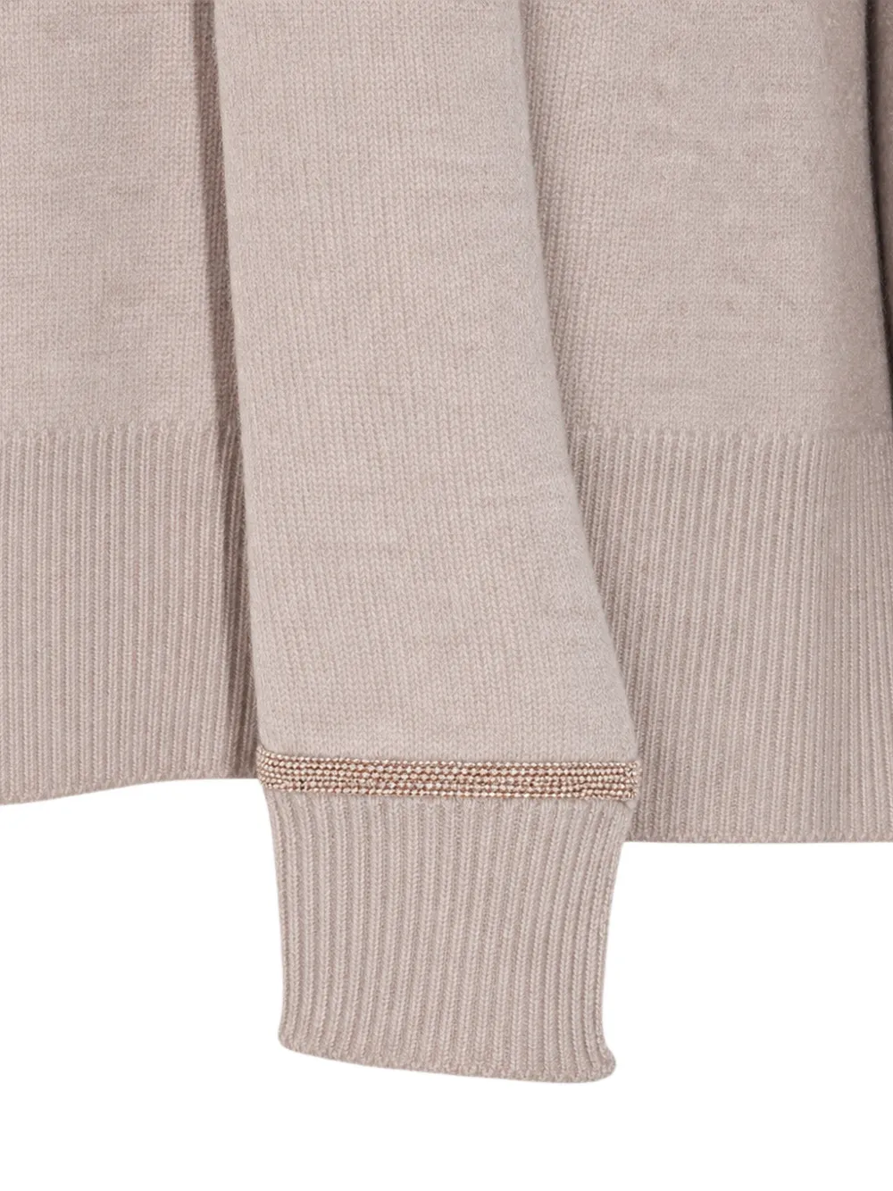 Fabiana Filippi layered scarf-detail sweater Beige