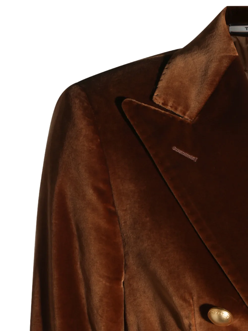Tagliatore double-breasted velvet jacket Bruin