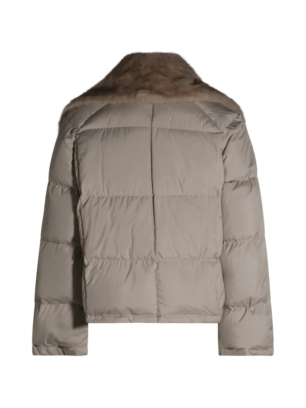 Antonelli faux-fur trim puffer jacket Beige