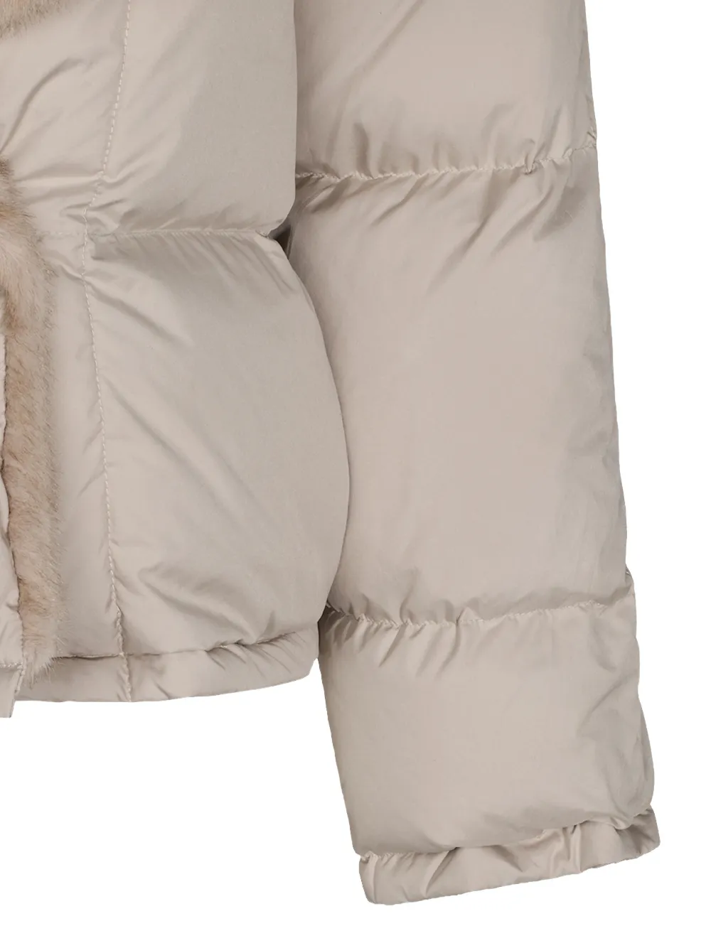 Antonelli faux-fur trim puffer jacket Beige