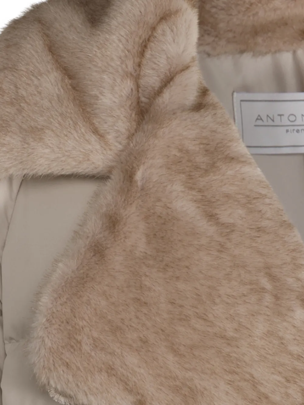 Antonelli faux-fur trim puffer jacket Beige