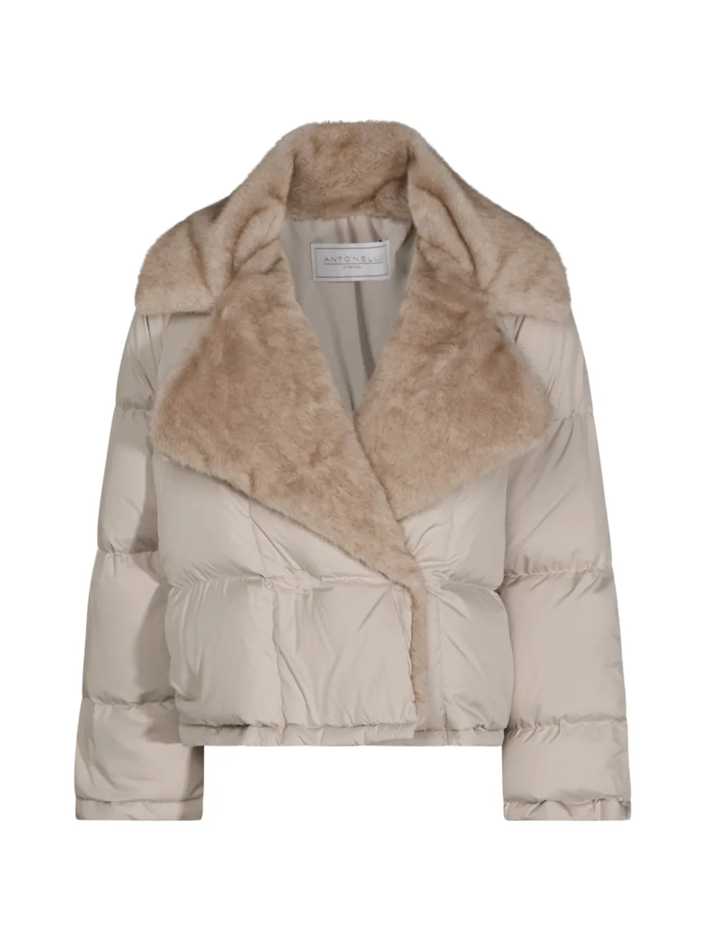 Antonelli faux-fur trim puffer jacket Beige