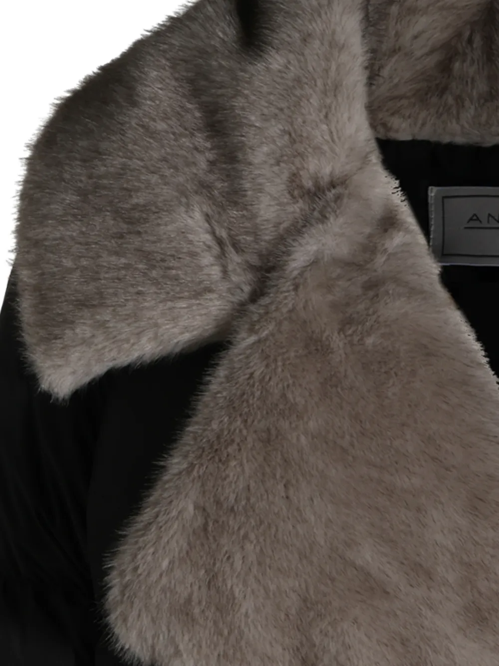Antonelli faux-fur collar padded jacket Zwart