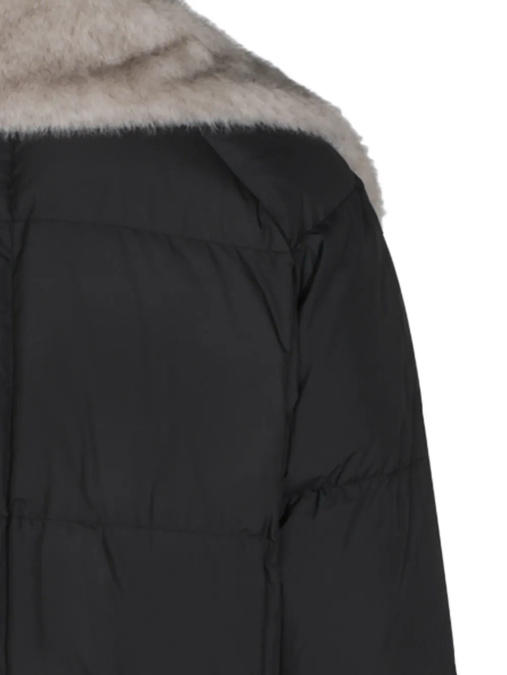Antonelli faux-fur collar padded jacket Zwart