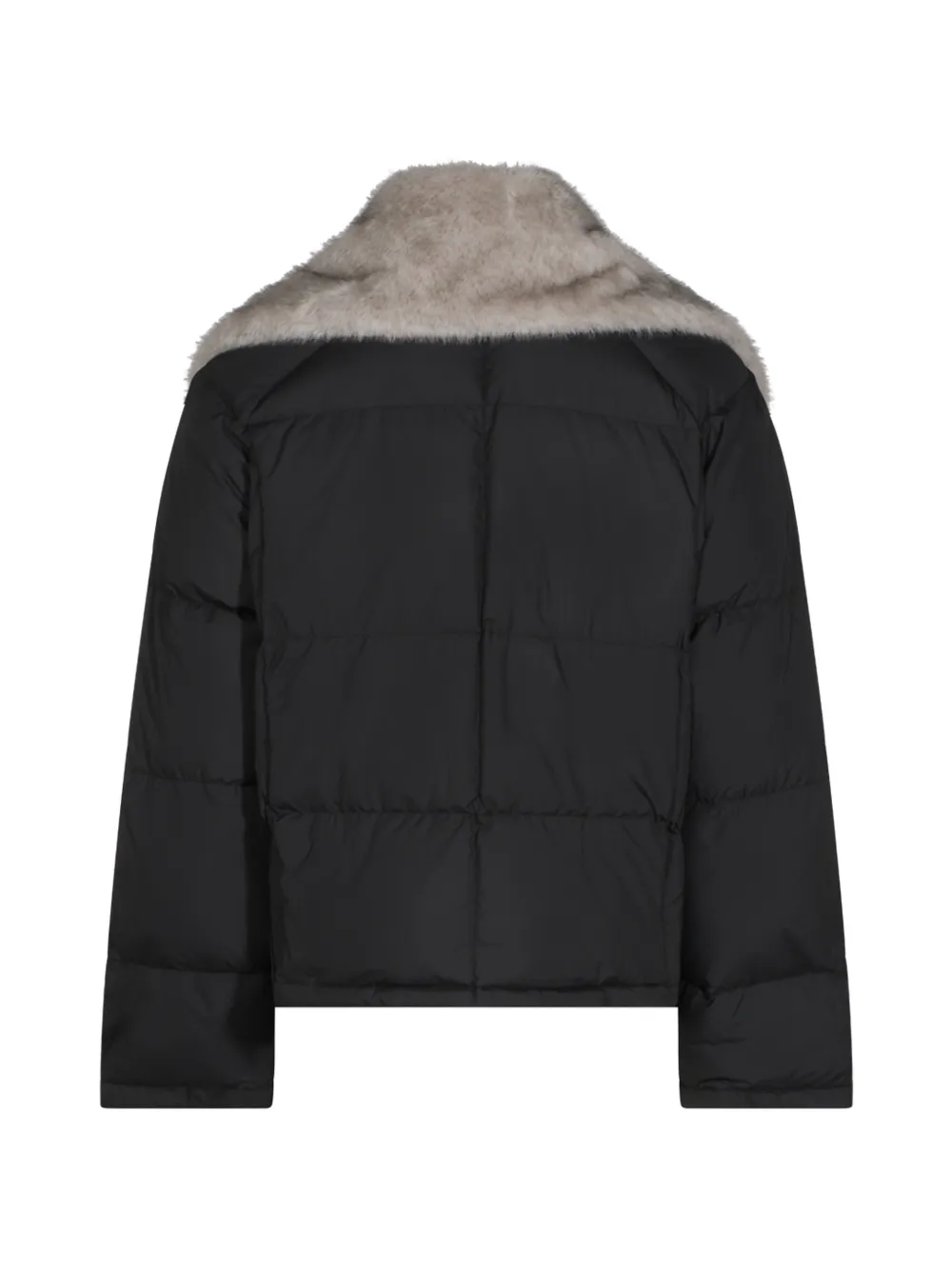 Antonelli faux-fur collar padded jacket Zwart