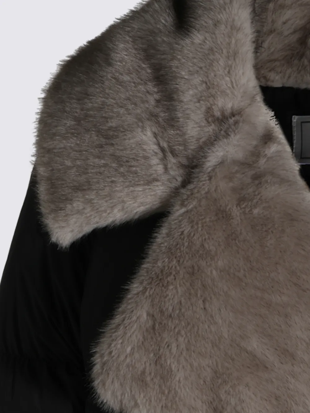 Antonelli faux-fur collar padded jacket Zwart