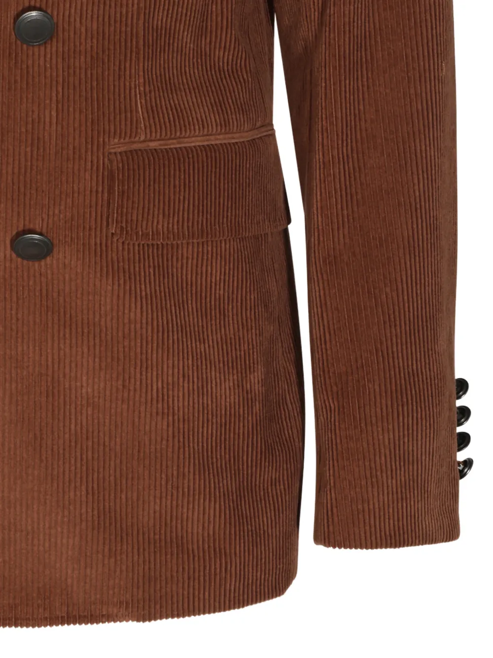 Canali Capri double-breasted corduroy blazer Bruin