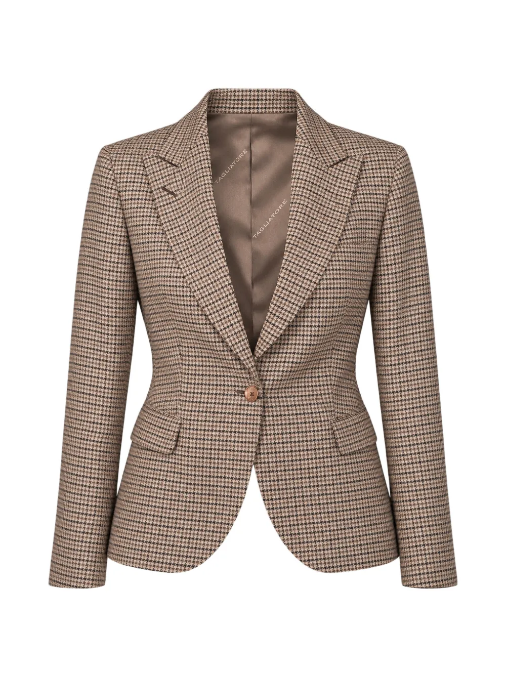 Tagliatore houndstooth-pattern blazer Bruin